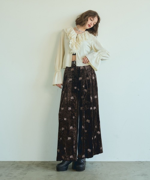 HARE（ハレ）の「VINTAGEジャガードワイドパンツ(HARE)（その他パンツ・レディース・パープル/ブラウン/ブラック/ブラウン系その他/パープル系その他/ブラック系その他/ブルー系その他・FREE）」の12枚目の写真