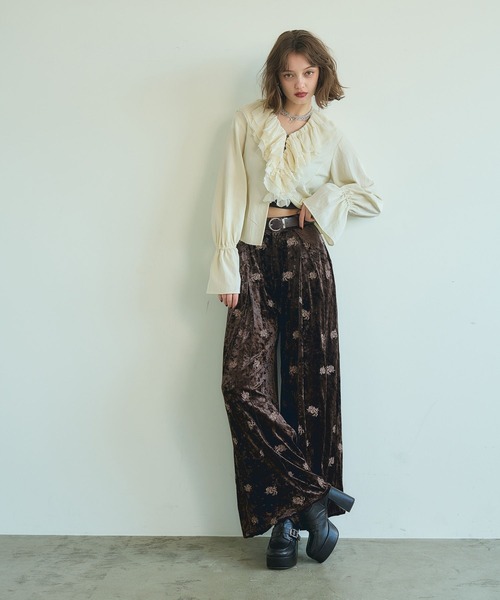HARE（ハレ）の「VINTAGEジャガードワイドパンツ(HARE)（その他パンツ・レディース・パープル/ブラウン/ブラック/ブラウン系その他/パープル系その他/ブラック系その他/ブルー系その他・FREE）」の13枚目の写真