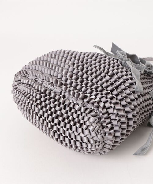 U(ユー)の「Ruban ルバン トートバッグ 飛ばしリボン付き(トートバッグ・レディース・ブラック/グレー・FREE)」の11枚目の写真