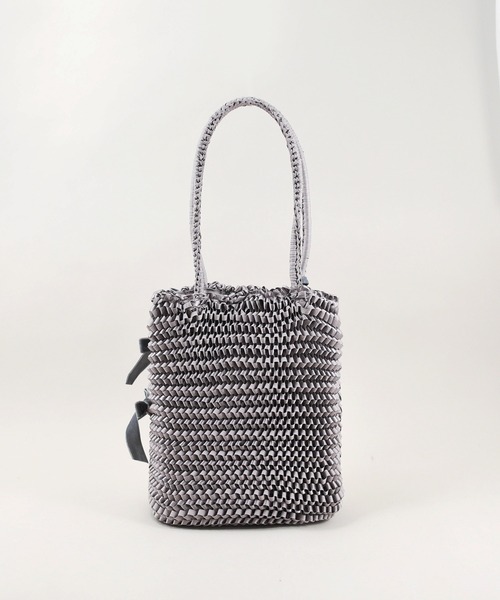 U(ユー)の「Ruban ルバン トートバッグ 飛ばしリボン付き(トートバッグ・レディース・ブラック/グレー・FREE)」の8枚目の写真