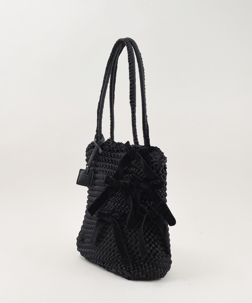 U(ユー)の「Ruban ルバン トートバッグ 飛ばしリボン付き(トートバッグ・レディース・ブラック/グレー・FREE)」の13枚目の写真