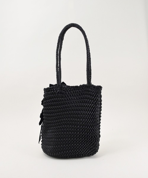 U(ユー)の「Ruban ルバン トートバッグ 飛ばしリボン付き(トートバッグ・レディース・ブラック/グレー・FREE)」の15枚目の写真