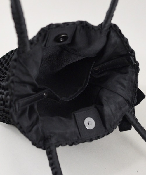 U(ユー)の「Ruban ルバン トートバッグ 飛ばしリボン付き(トートバッグ・レディース・ブラック/グレー・FREE)」の19枚目の写真