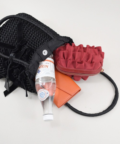 U(ユー)の「Ruban ルバン トートバッグ 飛ばしリボン付き(トートバッグ・レディース・ブラック/グレー・FREE)」の22枚目の写真