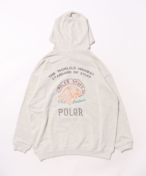 POLeR(ポーラー)の「POLER/ポーラー KIDS STUFF HOOD キッズ パーカー プルオーバー 259MCV0037(パーカー・キッズ・オートミール/チャコール・160cm/150cm/140cm/130cm)」の3枚目の写真
