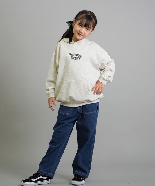 POLeR(ポーラー)の「POLER/ポーラー KIDS STUFF HOOD キッズ パーカー プルオーバー 259MCV0037(パーカー・キッズ・オートミール/チャコール・160cm/150cm/140cm/130cm)」の7枚目の写真
