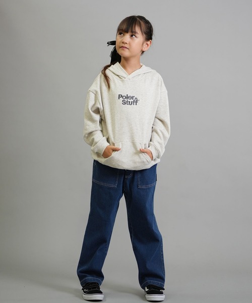 POLeR(ポーラー)の「POLER/ポーラー KIDS STUFF HOOD キッズ パーカー プルオーバー 259MCV0037(パーカー・キッズ・オートミール/チャコール・160cm/150cm/140cm/130cm)」の8枚目の写真