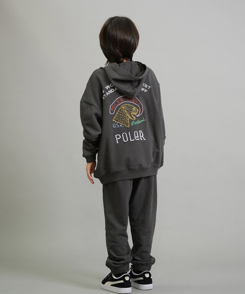 POLeR(ポーラー)の「POLER/ポーラー KIDS STUFF HOOD キッズ パーカー プルオーバー 259MCV0037(パーカー・キッズ・オートミール/チャコール・160cm/150cm/140cm/130cm)」の14枚目の写真