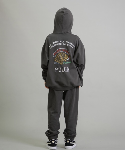 POLeR(ポーラー)の「POLER/ポーラー KIDS STUFF HOOD キッズ パーカー プルオーバー 259MCV0037(パーカー・キッズ・オートミール/チャコール・160cm/150cm/140cm/130cm)」の15枚目の写真