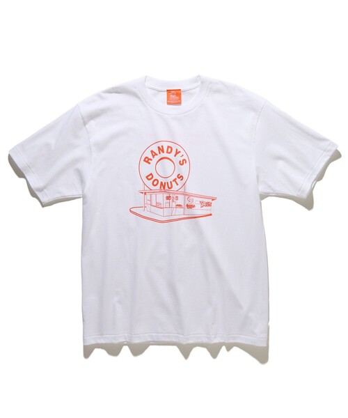 FREAK'S STORE(フリークスストア)の「RANDY'S DONUTS/ランディーズドーナツ INGLEWOOD SHOP ILLUST TEE/ イングルウッドショップ イラストTシャツ(Tシャツ/カットソー・メンズ・チャコールグレー/ホワイト・X-LARGE/LARGE/MEDIUM/XX-LARGE)」の2枚目の写真