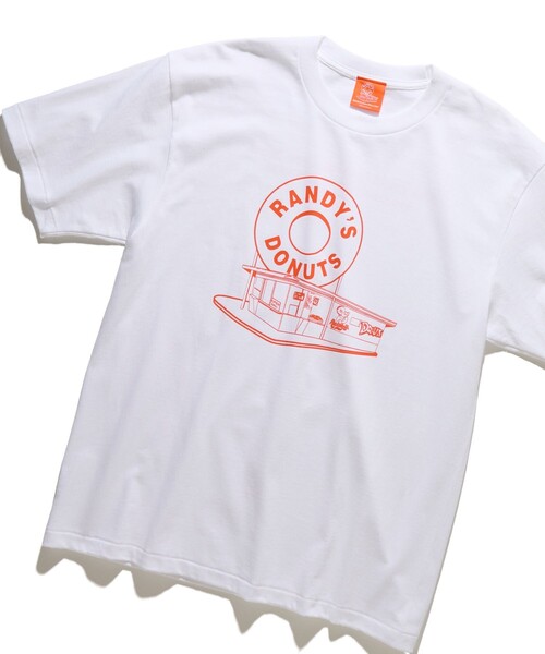 FREAK'S STORE(フリークスストア)の「RANDY'S DONUTS/ランディーズドーナツ INGLEWOOD SHOP ILLUST TEE/ イングルウッドショップ イラストTシャツ(Tシャツ/カットソー・メンズ・チャコールグレー/ホワイト・X-LARGE/LARGE/MEDIUM/XX-LARGE)」の3枚目の写真