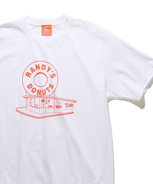 FREAK'S STORE(フリークスストア)の「RANDY'S DONUTS/ランディーズドーナツ INGLEWOOD SHOP ILLUST TEE/ イングルウッドショップ イラストTシャツ(Tシャツ/カットソー・メンズ・チャコールグレー/ホワイト・X-LARGE/LARGE/MEDIUM/XX-LARGE)」の4枚目の写真