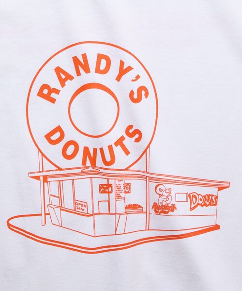 FREAK'S STORE(フリークスストア)の「RANDY'S DONUTS/ランディーズドーナツ INGLEWOOD SHOP ILLUST TEE/ イングルウッドショップ イラストTシャツ(Tシャツ/カットソー・メンズ・チャコールグレー/ホワイト・X-LARGE/LARGE/MEDIUM/XX-LARGE)」の5枚目の写真