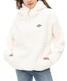 【BILLABONG/ビラボン】24AW FURBOA HALF ZIP/ドローコード付きモコモコファー・ボアハーフジップブルゾン