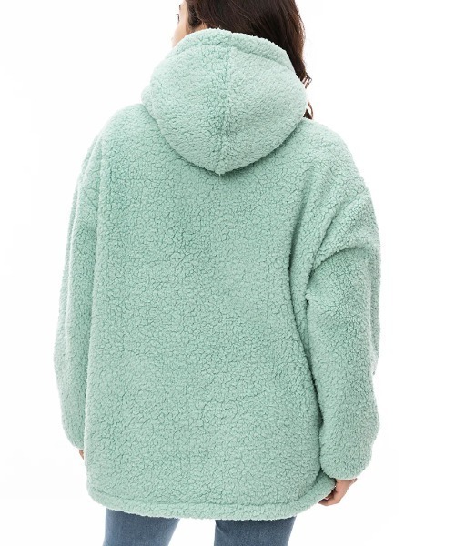 BILLABONG(ビラボン)の「【BILLABONG/ビラボン】24AW FURBOA HALF ZIP/ドローコード付きモコモコファー・ボアハーフジップブルゾン(ブルゾン・レディース・グリーン/ホワイト/ブラウン・MEDIUM)」の10枚目の写真