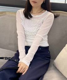 mebole（メボレ）の「ドットビスチェスリムシアートップス（Tシャツ/カットソー・レディース）」