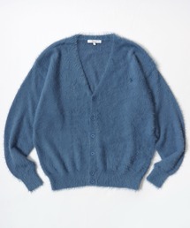 U.S. POLO ASSN./ユーエスポロアッスン オーバーサイズ シャギーニット ロゴ ワンポイント刺繍 カーディガン/レディース メンズ