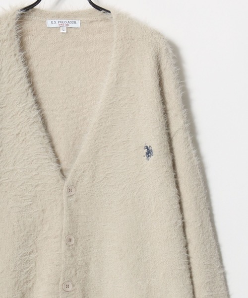 U.S. POLO ASSN.(ユーエスポロアッスン)の「U.S. POLO ASSN./ユーエスポロアッスン オーバーサイズ シャギーニット ロゴ ワンポイント刺繍 カーディガン/レディース メンズ(カーディガン/ボレロ・メンズ・ベージュ/ネイビー/オレンジ/ブラック/ブルー・M/L/LL)」の10枚目の写真