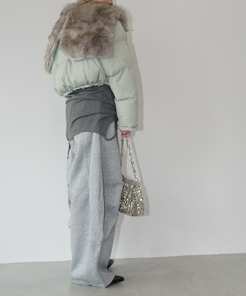 フード変形ファーカラー ショートダウン chw25a065-ファッション通販