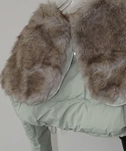 フード変形ファーカラー ショートダウン chw25a065-ファッション通販