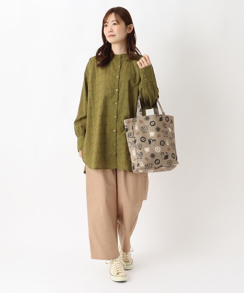 one'sterrace(ワンズテラス)の「FIKA A4トートバッグ(トートバッグ・レディース・ダークブラウン系8/グレー系4・99)」の12枚目の写真