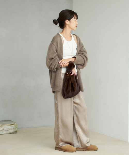 plage(プラージュ)の「JAMES CHARLOTTE / ジェームスシャルロット WRAP カーディガン(カーディガン/ボレロ・レディース・ベージュ/カーキ・FREE)」の3枚目の写真