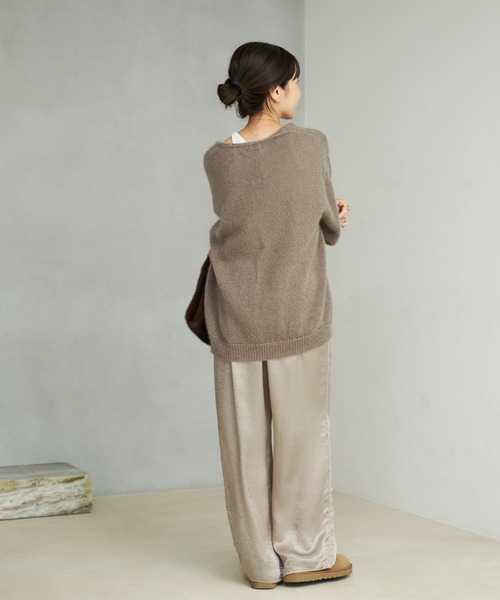 plage(プラージュ)の「JAMES CHARLOTTE / ジェームスシャルロット WRAP カーディガン(カーディガン/ボレロ・レディース・ベージュ/カーキ・FREE)」の4枚目の写真