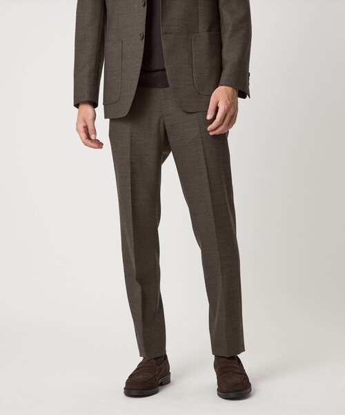 green label relaxing（グリーンレーベルリラクシング）の「A+ TWPU ホームスパン スタンダード イージー スラックス -ウォッシャブル・ストレッチ-（スラックス・メンズ・グレー/ダークグリーン/ブラウン・S/M/L/XL）」の3枚目の写真