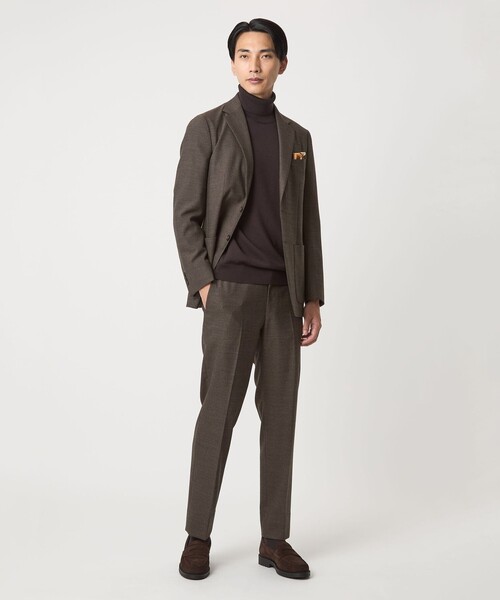 green label relaxing（グリーンレーベルリラクシング）の「A+ TWPU ホームスパン スタンダード イージー スラックス -ウォッシャブル・ストレッチ-（スラックス・メンズ・グレー/ダークグリーン/ブラウン・S/M/L/XL）」の8枚目の写真