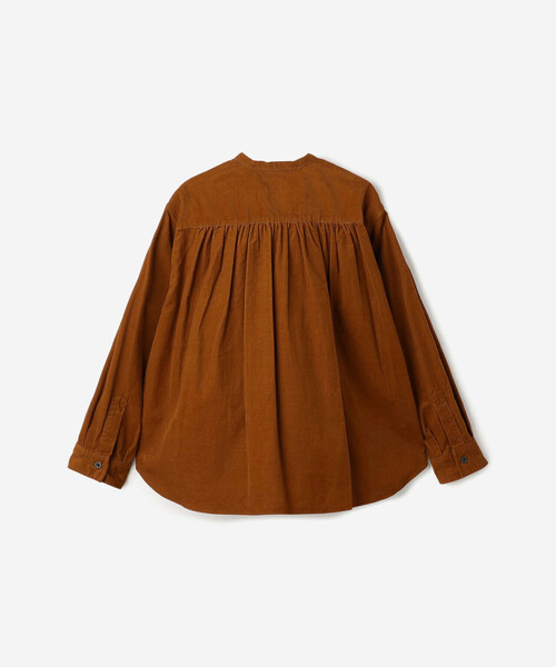 DANTON コーデュロイ バンドカラー長袖シャツ 34（WOMEN） DANTON | コーデュロイ バンドカラー長袖シャツ WOMEN