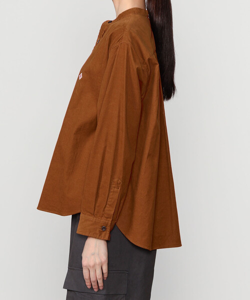 DANTON | コーデュロイ バンドカラー長袖シャツ WOMEN