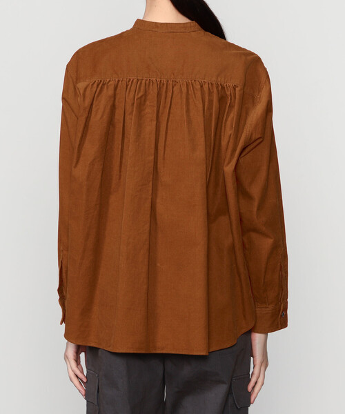 DANTON | コーデュロイ バンドカラー長袖シャツ WOMEN