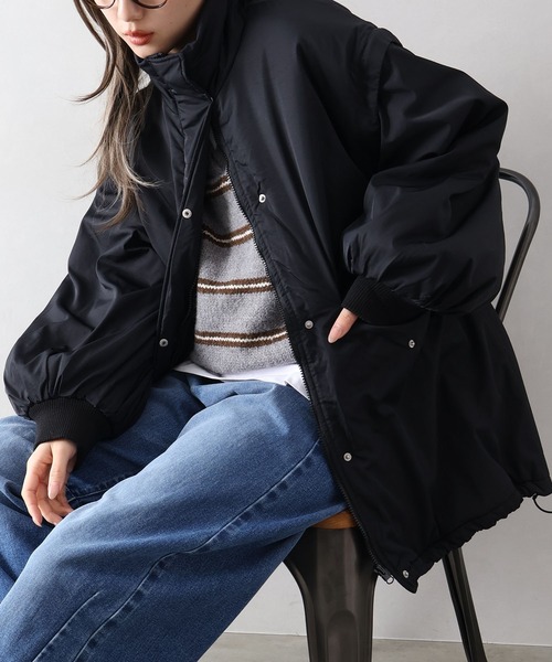 セール】袖取り外し中綿コート（ダウンジャケット/コート）｜SpRay