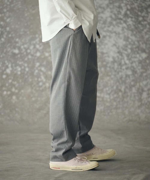 THEOREM(セオレム)の「mp14228- Routine TR Stripe Pants ピンストライプスラックス パンツ(TRM25-P024A)(スラックス・メンズ・ブラック系その他/ネイビー系/グレー系その他・S/M/L/XL)」の6枚目の写真