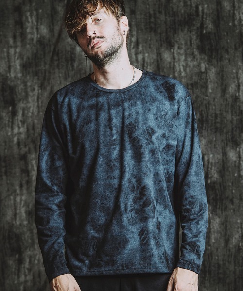 NO ID.(ノーアイディ)の「mlt5437- UnevenプリントサーマルPO カットソー(857006-332T)(Tシャツ/カットソー・メンズ・アイボリー/ブラック・ONE SIZE)」の3枚目の写真