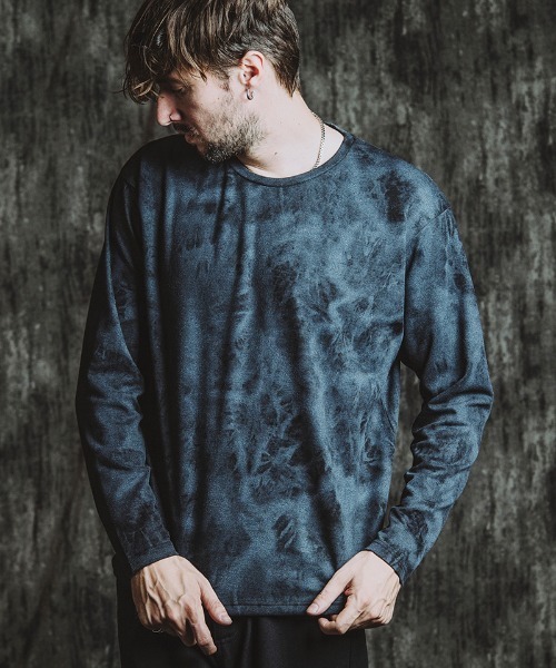 NO ID.(ノーアイディ)の「mlt5437- UnevenプリントサーマルPO カットソー(857006-332T)(Tシャツ/カットソー・メンズ・アイボリー/ブラック・ONE SIZE)」の5枚目の写真