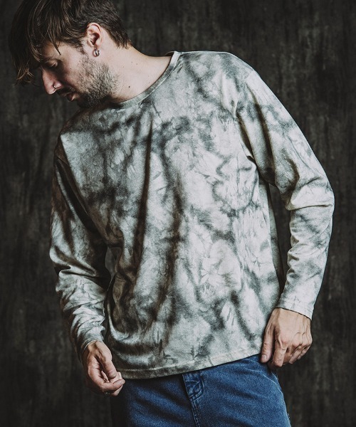 NO ID.(ノーアイディ)の「mlt5437- UnevenプリントサーマルPO カットソー(857006-332T)(Tシャツ/カットソー・メンズ・アイボリー/ブラック・ONE SIZE)」の7枚目の写真