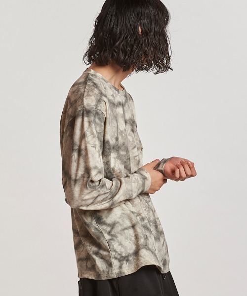 NO ID.(ノーアイディ)の「mlt5437- UnevenプリントサーマルPO カットソー(857006-332T)(Tシャツ/カットソー・メンズ・アイボリー/ブラック・ONE SIZE)」の10枚目の写真
