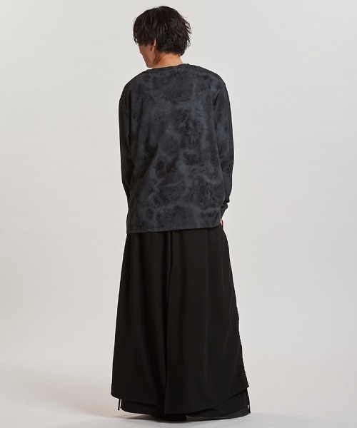 NO ID.(ノーアイディ)の「mlt5437- UnevenプリントサーマルPO カットソー(857006-332T)(Tシャツ/カットソー・メンズ・アイボリー/ブラック・ONE SIZE)」の16枚目の写真