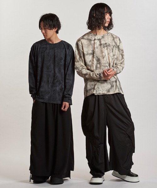 NO ID.(ノーアイディ)の「mlt5437- UnevenプリントサーマルPO カットソー(857006-332T)(Tシャツ/カットソー・メンズ・アイボリー/ブラック・ONE SIZE)」の17枚目の写真