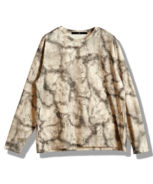 NO ID.(ノーアイディ)の「mlt5437- UnevenプリントサーマルPO カットソー(857006-332T)(Tシャツ/カットソー・メンズ・アイボリー/ブラック・ONE SIZE)」の18枚目の写真