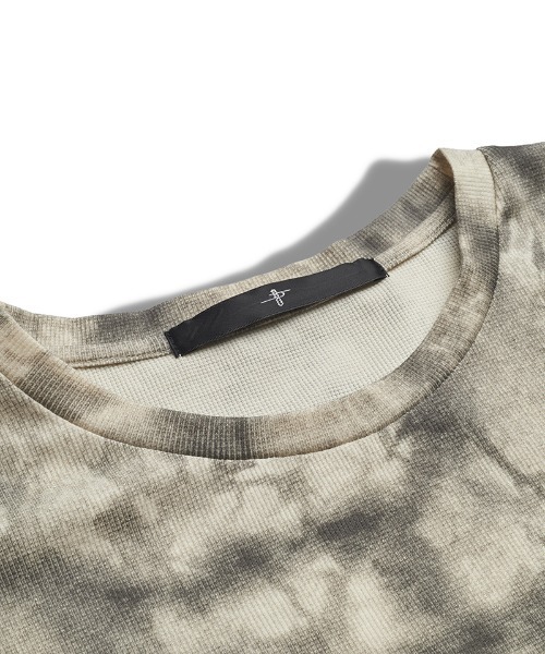NO ID.(ノーアイディ)の「mlt5437- UnevenプリントサーマルPO カットソー(857006-332T)(Tシャツ/カットソー・メンズ・アイボリー/ブラック・ONE SIZE)」の22枚目の写真