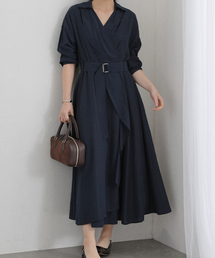 La TOTALITE | 【洗える】カシュクールシャツワンピース(ワンピース)