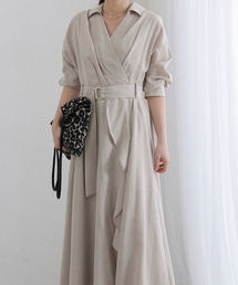 La TOTALITE | 【洗える】カシュクールシャツワンピース(ワンピース)