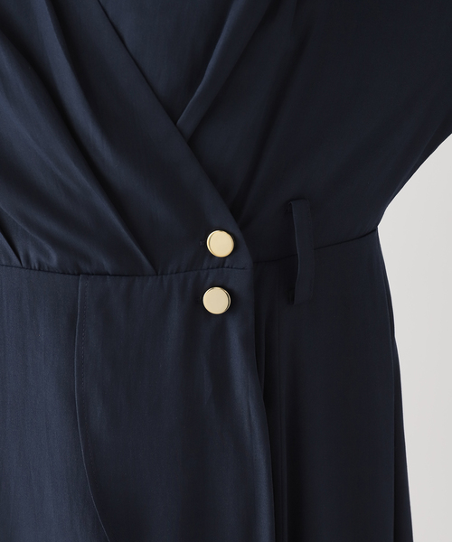 La TOTALITE（ラトータリテ）の「【洗える】カシュクールシャツワンピース（ワンピース・レディース・ネイビー/バーガンディー・38/36）」の18枚目の写真