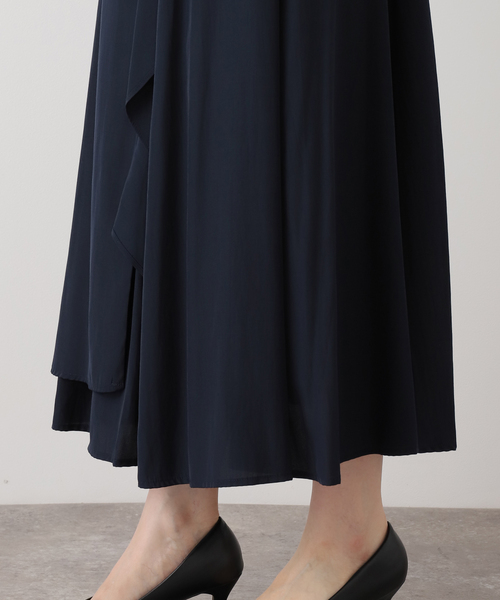 La TOTALITE（ラトータリテ）の「【洗える】カシュクールシャツワンピース（ワンピース・レディース・ネイビー/バーガンディー・38/36）」の4枚目の写真