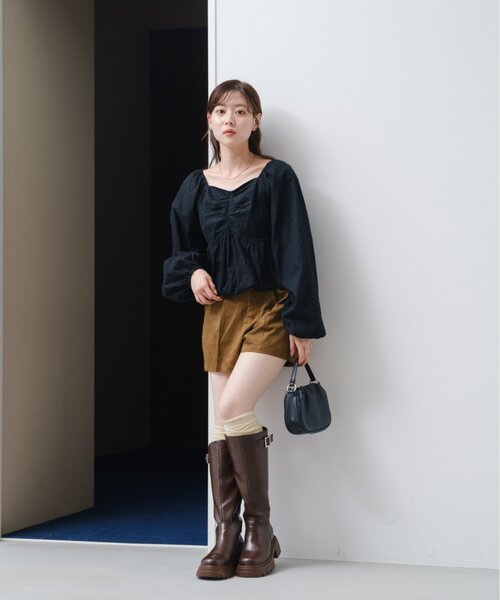 Kastane（カスタネ）の「【WEB・一部店舗限定】2WAYタックショルダーBAG（ショルダーバッグ・レディース・ピンク/アイボリー/ブラック・FREE）」の6枚目の写真