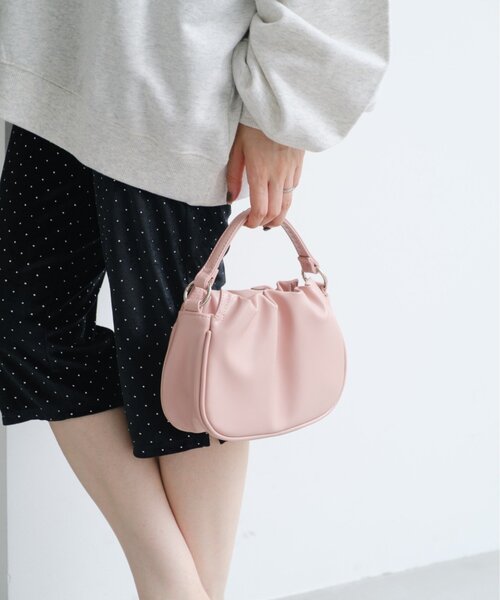 Kastane（カスタネ）の「【WEB・一部店舗限定】2WAYタックショルダーBAG（ショルダーバッグ・レディース・ピンク/アイボリー/ブラック・FREE）」の12枚目の写真