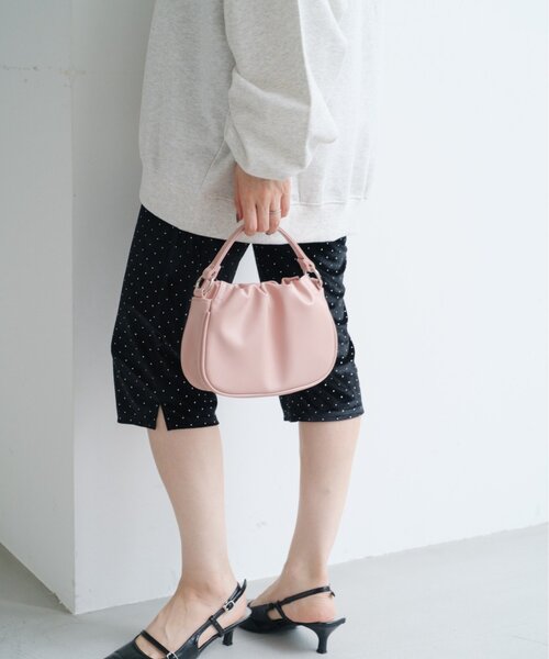 Kastane（カスタネ）の「【WEB・一部店舗限定】2WAYタックショルダーBAG（ショルダーバッグ・レディース・ピンク/アイボリー/ブラック・FREE）」の13枚目の写真