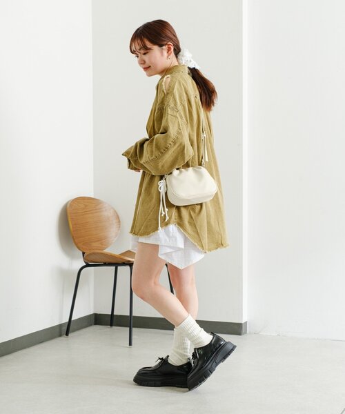 Kastane（カスタネ）の「【WEB・一部店舗限定】2WAYタックショルダーBAG（ショルダーバッグ・レディース・ピンク/アイボリー/ブラック・FREE）」の17枚目の写真